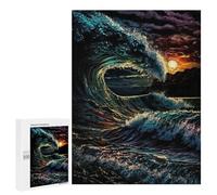 Adult Jigsaw Puzzles500 PCS Stormly Ocean V6 Adult Puzzles Toy Wall Decor Difficult Challenge Unique Birthday And Xmas Gifts 500 PCS