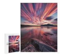 Adult Jigsaw Puzzles500 PCS Sunset Sky Reflection Puzzle for Adults Hands-on Game Perfect Decoration Christmas Birthday Gifts 500 PCS