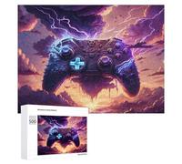 Adult Jigsaw Puzzles500 PCS Thunderstorm Gaming Controller Puzzle for Adults Hands-on Game Perfect Decoration Christmas Birthday Gifts 500 PCS