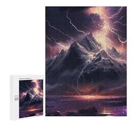 Adult Jigsaw Puzzles500 PCS Thunderstorm Mountain Landscape -1 Puzzle for Adults Hands-on Game Perfect Decoration Christmas Birthday Gifts 500 PCS