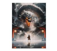 Adult Jigsaw Puzzles52x38cm/1000pcs Dragon's Breath Encounter Jigsaws for Adults Relaxing Games Hand Speed Race Fun Activities at Home 52x38cm/1000pcs