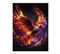 Adult Jigsaw Puzzles52x38cm/1000pcs Flaming Phoenix Artwork -4 Jigsaws for Adults Relaxing Games Hand Speed Race Fun Activities at Home 52x38cm/1000pcs