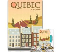 Adult Jigsaw Quebec Jigsaw Puzzle 1000 Pieces for Teenagers,Stress Reliever Difficult Challenge Unique Home Decor And Gifts 75x50cm