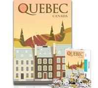 Adult Jigsaw Quebec Jigsaw Puzzle 1000 Pieces for Teenagers,Stress Reliever Difficult Challenge Unique Home Decor And Gifts 26x38cm