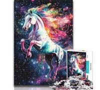 Adult Jigsaw Rainbow Horse 1000 Piece Jigsaw Puzzle for Adults And Teenagers,Vibrant And Unique Design Relaxing & Challenging Puzzle Experience 50x75cm