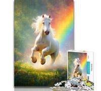 Adult Jigsaw Rainbow Unicorn 1000 Pieces Jigsaw Puzzle for Adults& Teens,Toys Educational Games Stress Relieving Unique Home Decor And Gifts 50x75cm