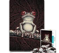 Adult Jigsaw Red-Eyed Frog on Branch 1000pcs (38x26cm) | Paper puzzle activity on winter nights for rewarding progress.