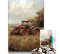 Adult Jigsaw Retro Tractor 1000 Pieces Jigsaw Puzzle for Adults& Teens,Toys Educational Games Stress Relieving Unique Home Decor And Gifts 50x75cm