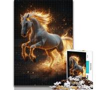 Adult Jigsaw Running Horse 1000 Piece Jigsaw Puzzle for Adults Teens,Toys Educational Games Stress Relieving Great Gifts And Toys 26x38cm