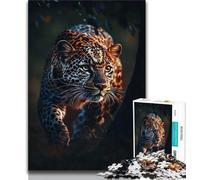 Adult Jigsaw Running Leopard Jigsaw Puzzles for Adults 1000 Pieces,Vibrant And Unique Design Relaxing & Challenging Puzzle Experience (38x26cm)