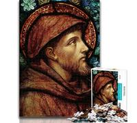 Adult Jigsaw Saint Francis of Assisi Jigsaws Puzzles 1000 Pieces for Adults Gifts,Brain Teaser Game Wall Decoration Unique Birthday And Xmas Gifts 50x75cm