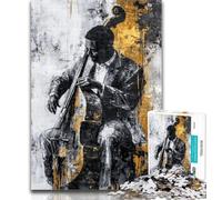 Adult Jigsaw Saxophone Oil Painting 1000 Piece Jigsaw Puzzles for Teenagers,Decompressing Intellectual Educational Toy Birthday Present, Gifts 50x75cm