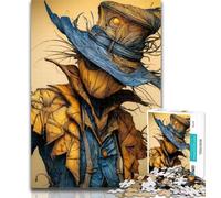 Adult Jigsaw Scarecrow 1000 Piece Jigsaw Puzzle for Adults And Teenagers,with Matching Poster And Trivia Sheet for Age 14 50x75cm