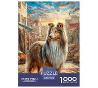 Adult Jigsaw Shetland Sheepdog 1000 Pieces Large Dog Puzzle - Picture Guide Decoration for Quick Assembly | 70x50cm/1000pcs