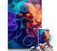 Adult Jigsaw Skeleton Octopus 1000 Piece Jigsaw Puzzles for Teenagers Gifts,Toys Educational Games Stress Relieving Enhance Love between Couples 26x38cm