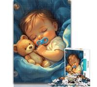 Adult Jigsaw Sleeping Child Adult Jigsaws 1000 Pieces Difficult,Toys Educational Games Stress Relieving Wishlist with Santa Claus 50x75cm