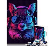 Adult Jigsaw Space Astronaut Squirrel 1000 Pieces Jigsaw Puzzle For Adults Teens,Staycation Kill Time Enhance Love between Couples 26x38cm