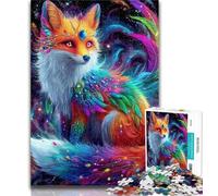Adult Jigsaw Spirit Fox 1000 Pieces Jigsaw Puzzle for Adults& Teens,Toys Educational Games Stress Relieving Unique Home Decor And Gifts 26x38cm