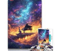 Adult Jigsaw Starry Sky Piano 1000 Pieces Jigsaw Puzzle For Adults Teens,for Age 14+ Impossible Game Best Gift for Adults And Teenagers 50x75cm