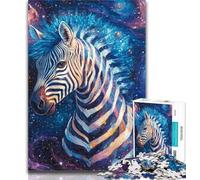 Adult Jigsaw Starry Sky Zebra 1000 Piece Jigsaw Puzzles for Adults,Interesting Stress Reduction Parent-child Interaction 26x38cm