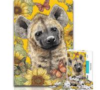 Adult Jigsaw Sunflower Hyena Adult Puzzles 1000 Pieces,Challenging Game Toys for Is Ideal As A Gift for The Whole Family 50x75cm