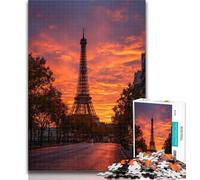 Adult Jigsaw Sunset Eiffel Adult Jigsaws 1000 Pieces Difficult,Toys Educational Games Stress Relieving Wishlist with Santa Claus 50x75cm