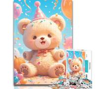 Adult Jigsaw Teddy Bear Adult Jigsaws 1000 Pieces Difficult,Toys Educational Games Stress Relieving Wishlist with Santa Claus 50x75cm