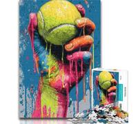 Adult Jigsaw Tennis Oil Painting Jigsaws Puzzles 1000 Pieces for Adults Gifts,Brain Teaser Game Wall Decoration Unique Birthday And Xmas Gifts 26x38cm