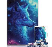 Adult Jigsaw The Blue Wolf Jigsaw Puzzles for Teenagers 1000 Piece,Educational Game for Birthday, Chrismas for And 14 Years Old 50x75cm