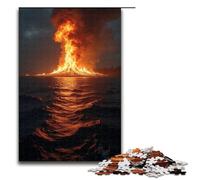Adult Jigsaw The Burning of Red Cliff 1000 Piece Puzzle Wooden Puzzle for Adults & Kids Age 12 Up Educational Toy 1000 PCS(75x50cm)