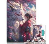 Adult Jigsaw The Fox And The Girl 1000 Pieces Jigsaw Puzzles for Adults And Teens,Toy Intellectual Game Artists Collection, Fine Art 50x75cm