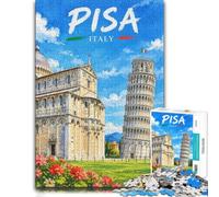 Adult Jigsaw The Leaning Tower of Pisa 1000pcs (52x38cm) Puzzle Challenge | For relaxed weekends at home: Adult jigsaw puzzle with 1000 pieces; for adults who enjoy detailed picture puzzles.