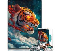 Adult Jigsaw Tiger Cloud 1000 Piece Jigsaw Puzzles for Teenagers,Train Your Brain And Hands Birthday Present, Gifts 50x75cm