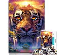 Adult Jigsaw Tiger Falls Adult Jigsaws 1000 Pieces Difficult,Toys Educational Games Stress Relieving Wishlist with Santa Claus 26x38cm