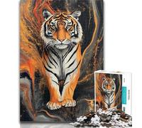 Adult Jigsaw Tiger Jigsaw Puzzles for Adults 1000,Family Game Stress Reliever Difficult Challenge Secret Santa Gifts 26x38cm