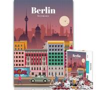 Adult Jigsaw Travel to Berlin Jigsaw Puzzle 1000 Pieces for Teenagers,Stress Reliever Difficult Challenge Unique Home Decor And Gifts 26x38cm