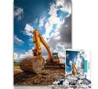 Adult Jigsaw Truck Excavator Jigsaws 1000 Pieces for Teenagers,Stress Reliever Difficult Challenge Enhance Love between Couples 26x38cm