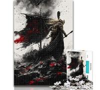 Adult Jigsaw Viking Drakkar Boat Jigsaws Puzzles 1000 Pieces for Adults Gifts,Brain Teaser Game Wall Decoration Unique Birthday And Xmas Gifts 26x38cm