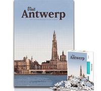 Adult Jigsaw Visit Antwerp 1000 Piece Jigsaw Puzzles for Teenagers Gifts,Educational Game Challenge Toy for Women And Men 26x38cm