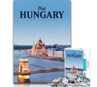 Adult Jigsaw Visit Hungary Jigsaw Puzzle 1000 Pieces for Teenagers,Stress Reliever Difficult Challenge Unique Home Decor And Gifts 26x38cm