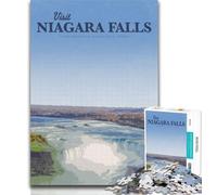 Adult Jigsaw Visit Niagara Falls 1000 Piece Jigsaw Puzzles for Teenagers Gifts,Educational Game Challenge Toy for Women And Men 75x50cm