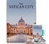 Adult Jigsaw Visit Vatican City 1000 Piece Jigsaw Puzzles for Teenagers Gifts,Educational Game Challenge Toy for Women And Men 75x50cm
