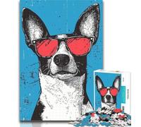 Adult Jigsaw Watercolor French Bulldog 1000 Piece Jigsaw Puzzles for Adults Gifts,Educational Games Home Decoration Artists Collection, Fine Art 50x75cm