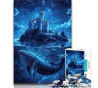 Adult Jigsaw Whale Castle 1000 Piece Jigsaw Puzzles for Adults,Interesting Stress Reduction Parent-child Interaction 50x75cm