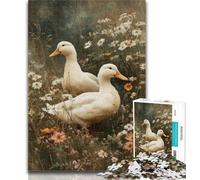 Adult Jigsaw White Duck 1000 Pieces Jigsaw Puzzle For Adults Teens,for Age 14+ Impossible Game Best Gift for Adults And Teenagers 26x38cm