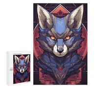 Adult Jigsaw1000 PCS Cyber Fox Armor Artwork Jigsaw Puzzles for Teenagers For Family Fun Difficult And Challenge Great Gift for Gaming 1000 PCS
