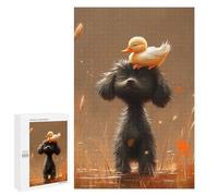 Adult Jigsaw1000 PCS Duck on Dog's Head-1 Jigsaw Puzzles for Teenagers For Family Fun Difficult And Challenge Great Gift for Gaming 1000 PCS