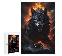 Adult Jigsaw1000 PCS Giant Wolf Red Eye Adult Jigsaw Puzzle Family Games Precision Cutting Unique Gifts for Birthday And Christmas 1000 PCS