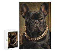 Adult Jigsaw1000 PCS Golden Frenchie Luxury Collar Adult Jigsaw Puzzles Staycation Kill Time Fun Activities at Home Gifts for Friends And Family 1000 PCS
