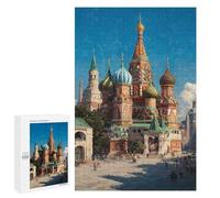 Adult Jigsaw1000 PCS Saint Basil's Cathedral Painting Jigsaw for Teenagers Hand Speed Race Wishlist with Santa Claus Challenging Game Toys 1000 PCS